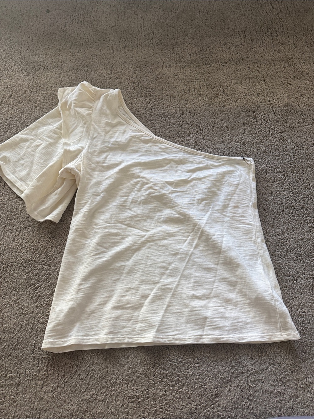 Nation LTD Off-Shoulder Cream Knit Top